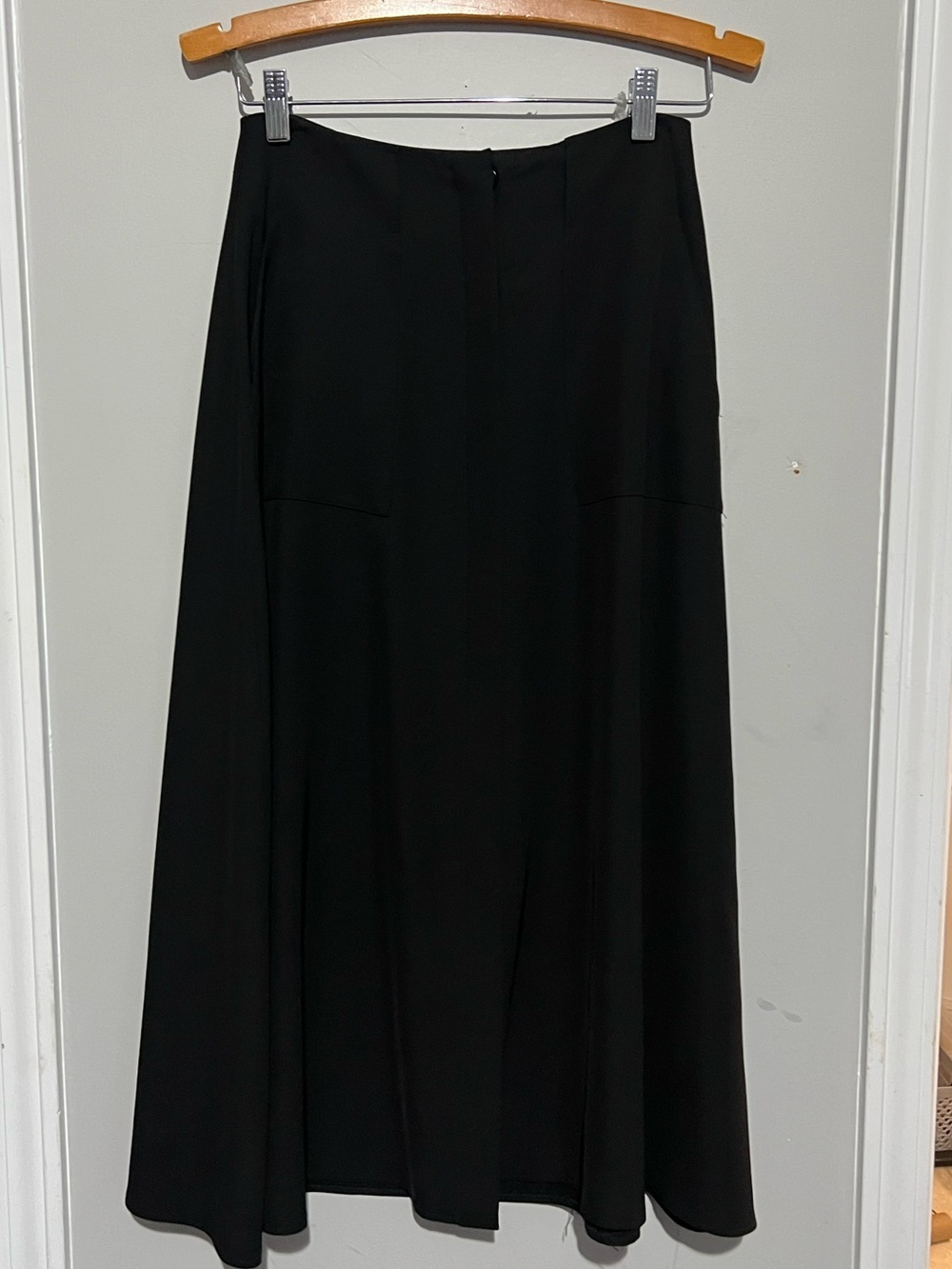 SfIzio Classic Black Midi Maxi Skirt Button Front Modest Women's 2